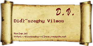 Diószeghy Vilmos névjegykártya