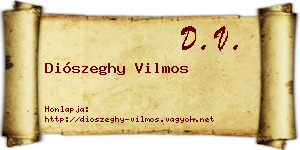 Diószeghy Vilmos névjegykártya